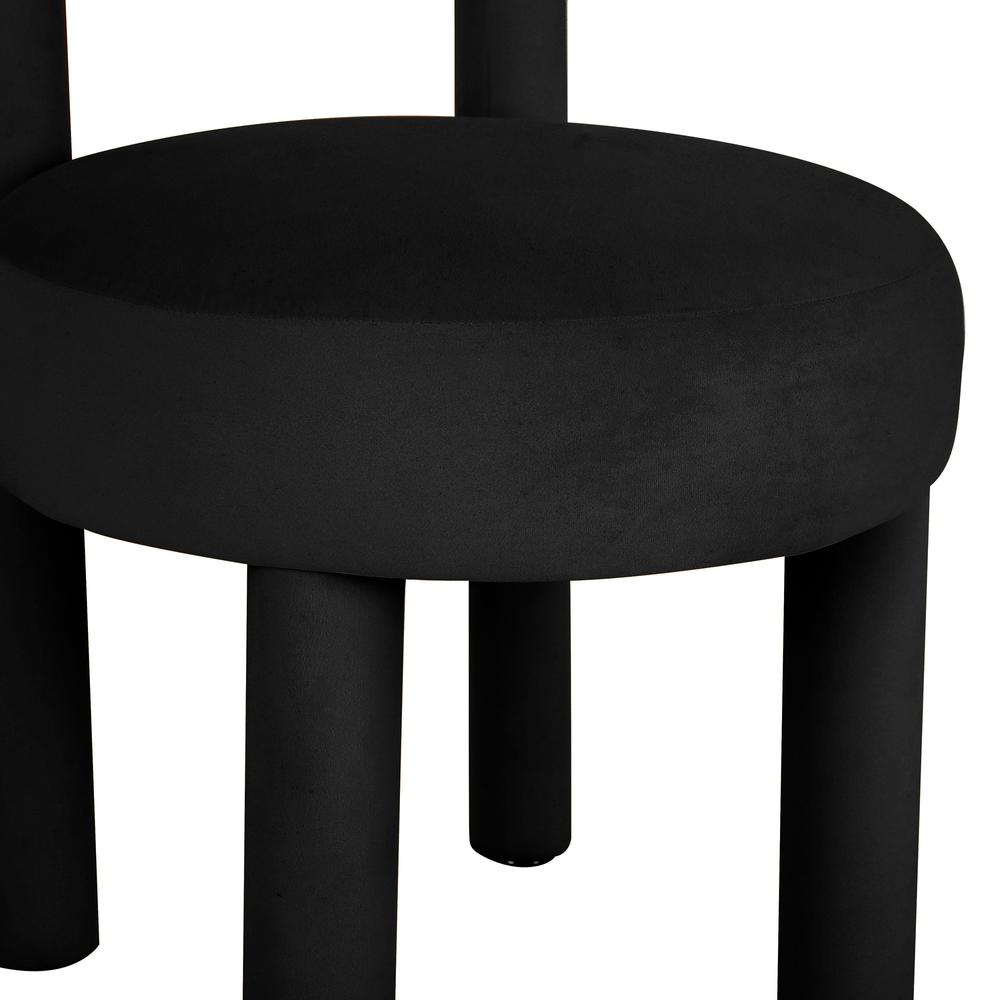 Carmel Black Velvet Dining Chair. Picture 4