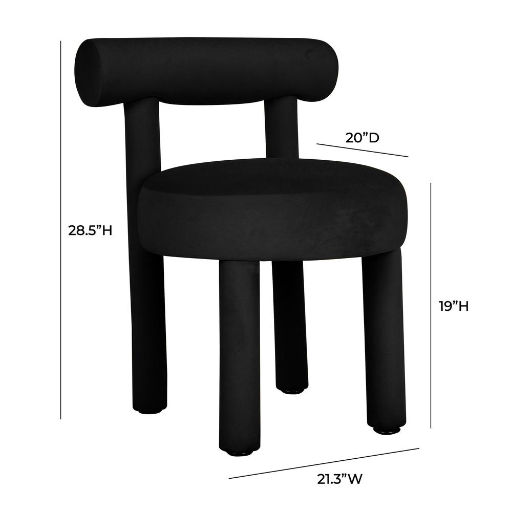 Carmel Black Velvet Dining Chair. Picture 5