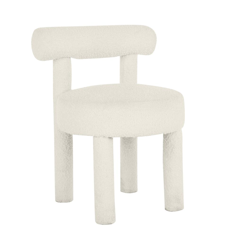 Cream Boucle Upholstered Carmel Dining Chair, Belen Kox. Picture 1