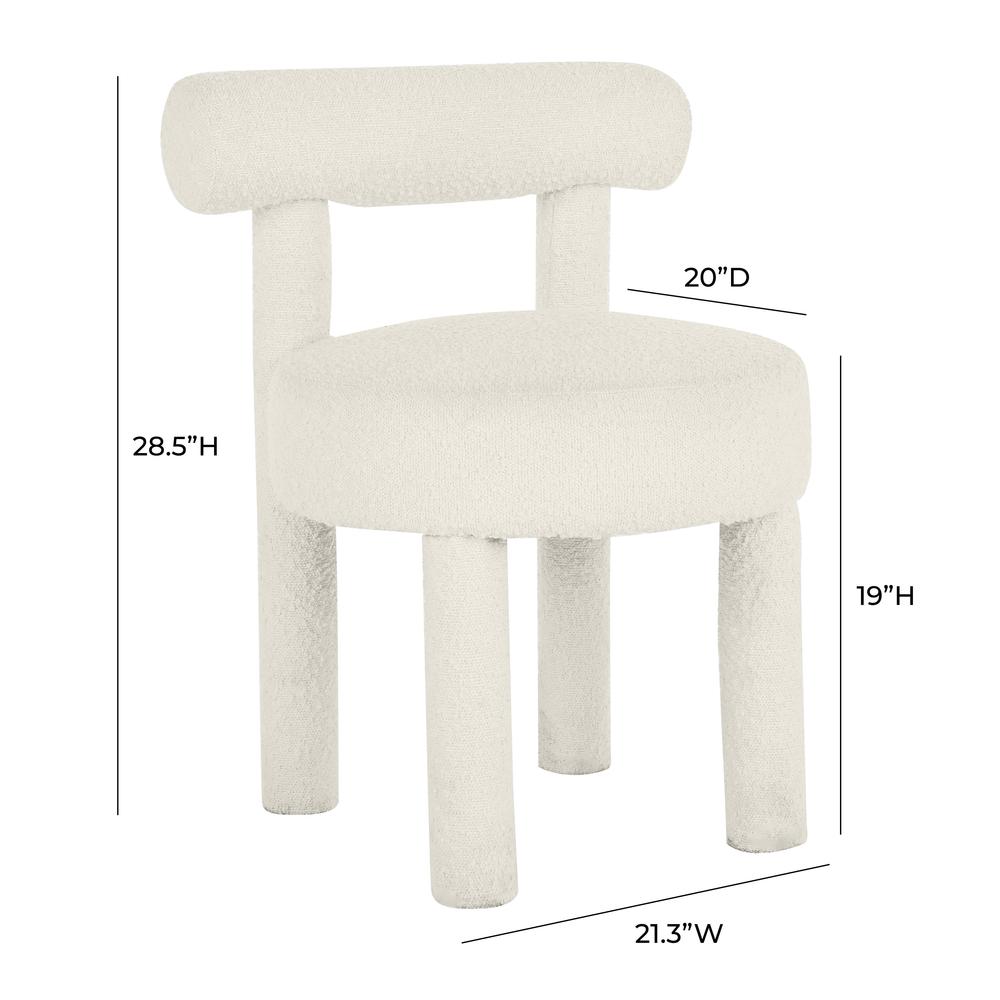 Carmel Cream Boucle Dining Chair. Picture 5