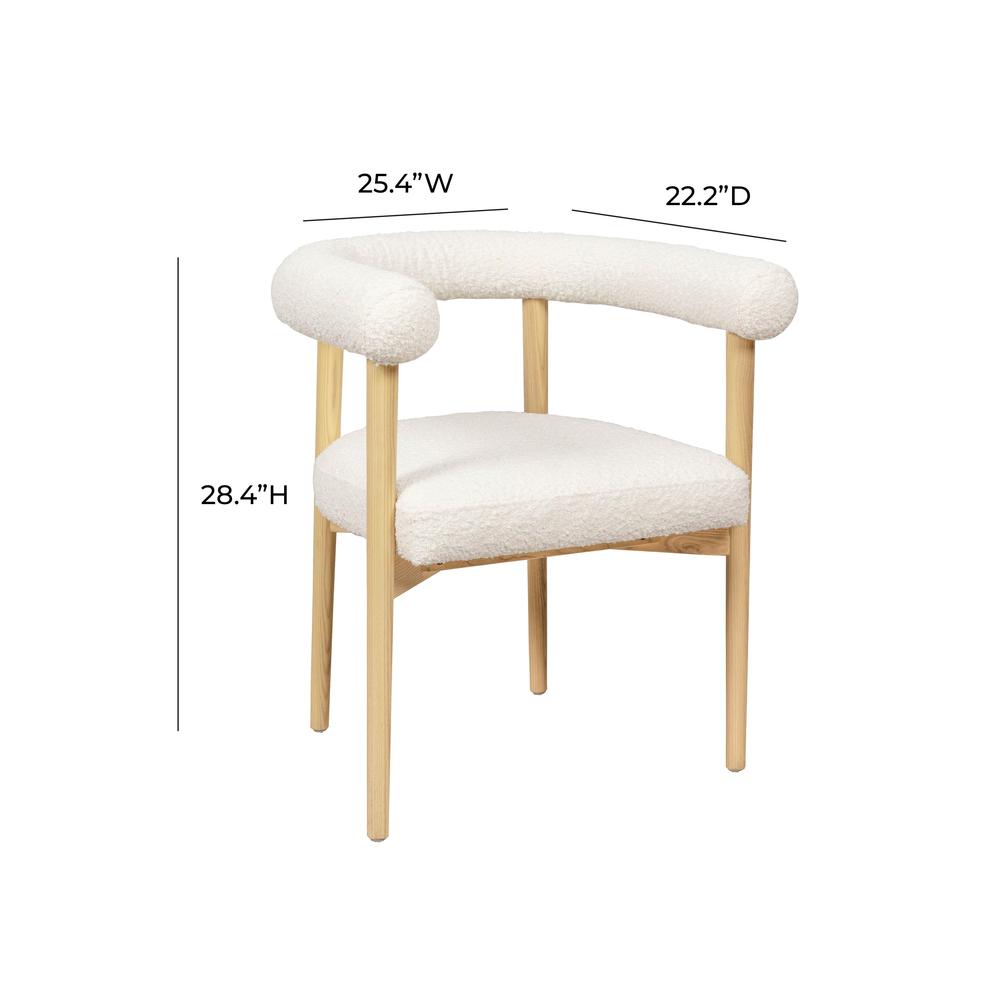 Spara Cream Boucle Dining Chair. Picture 5