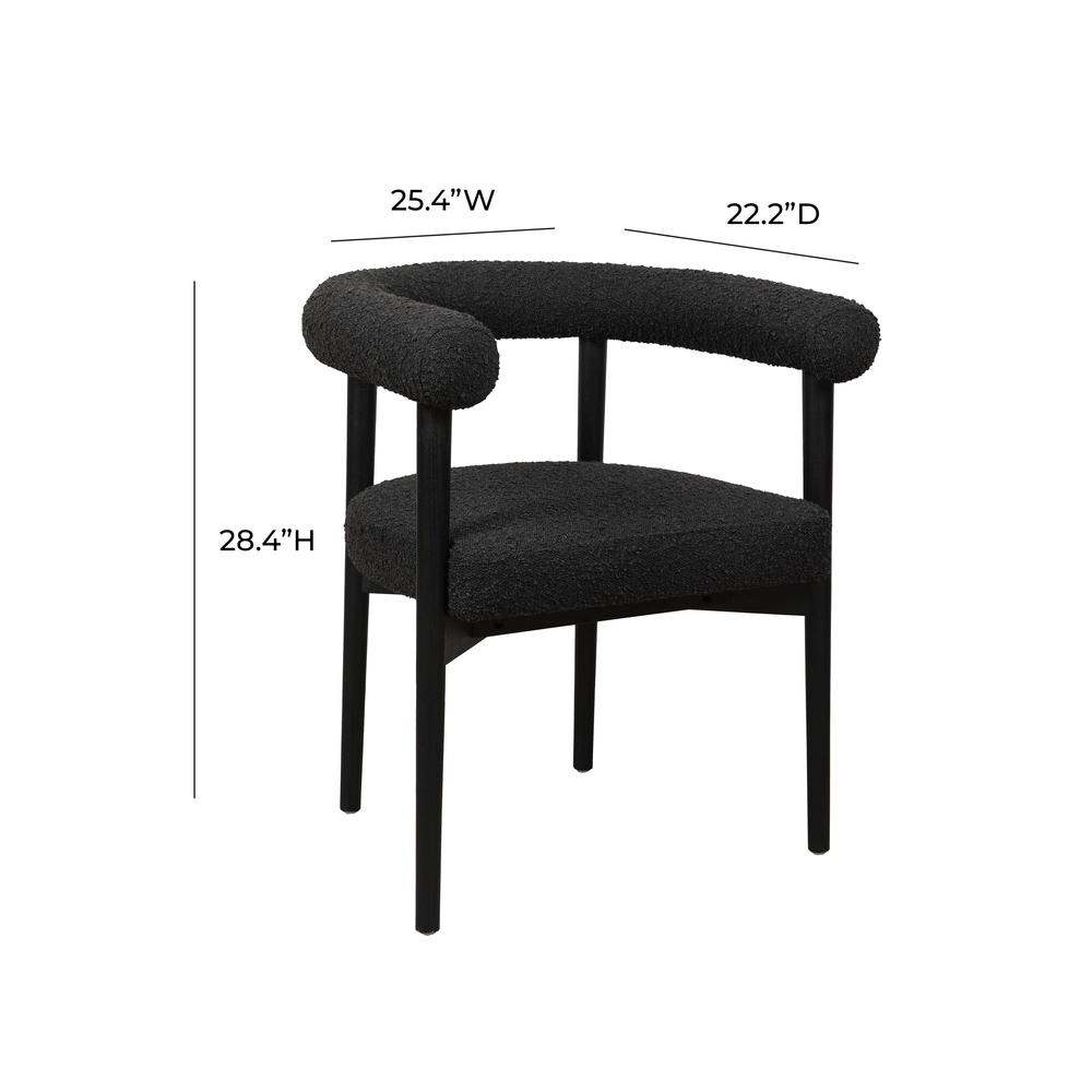 Spara Black Boucle Dining Chair. Picture 5