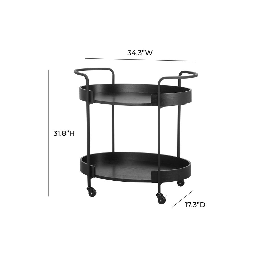 Cyril Black Bar Cart. Picture 5