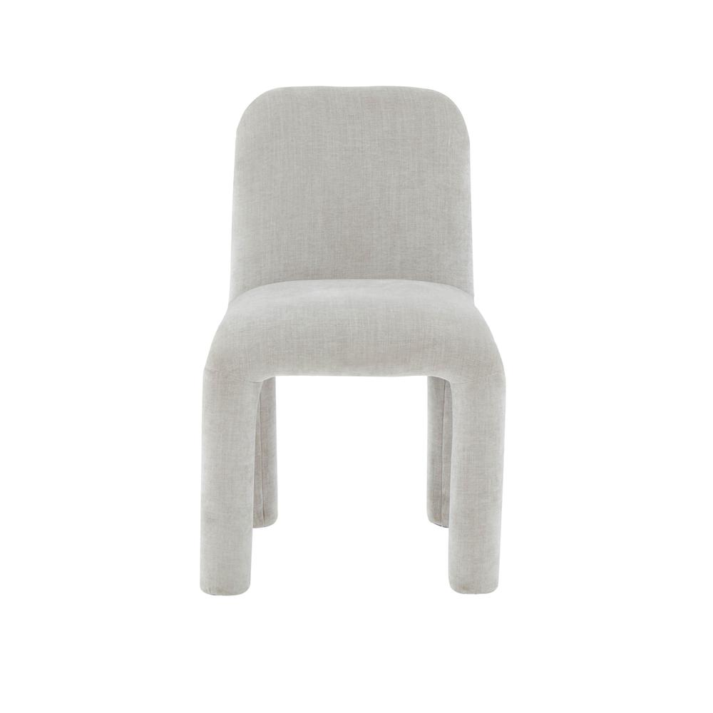Georgia Light Grey Chenille Dining Chair. Picture 2