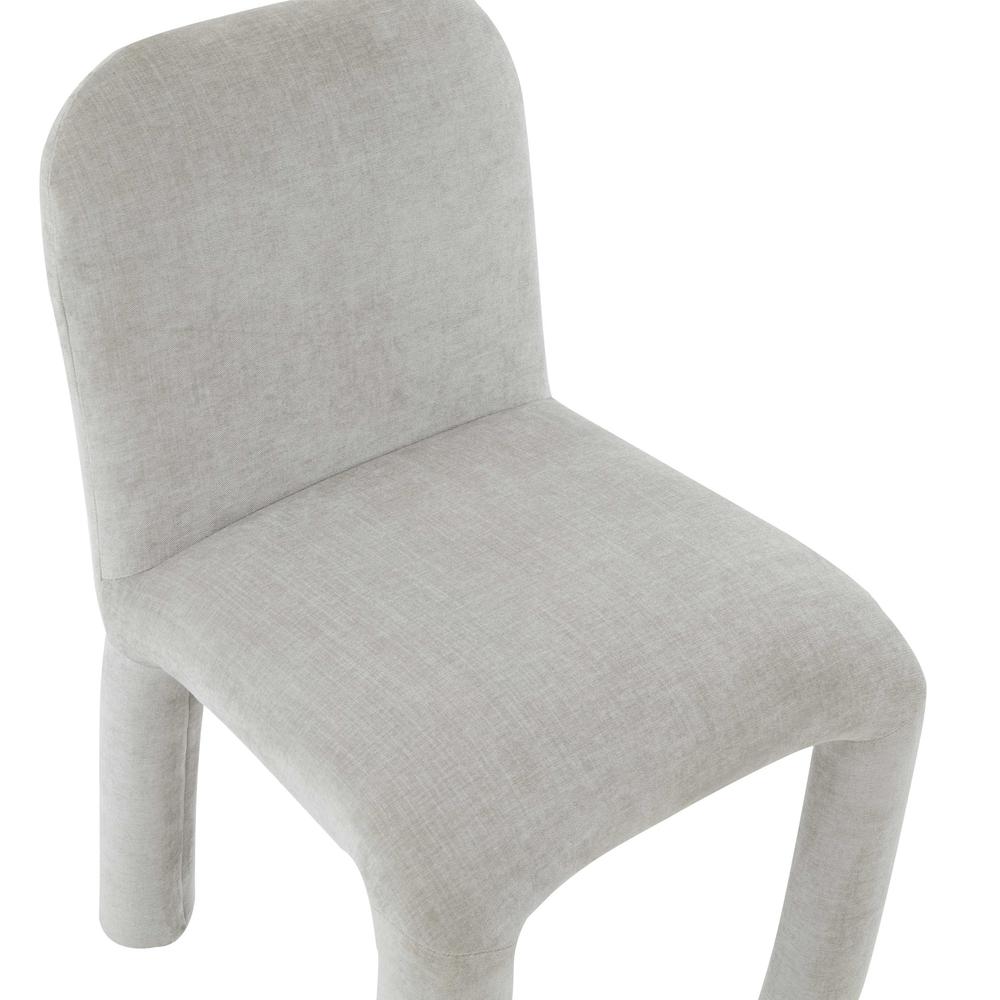 Georgia Light Grey Chenille Dining Chair. Picture 4