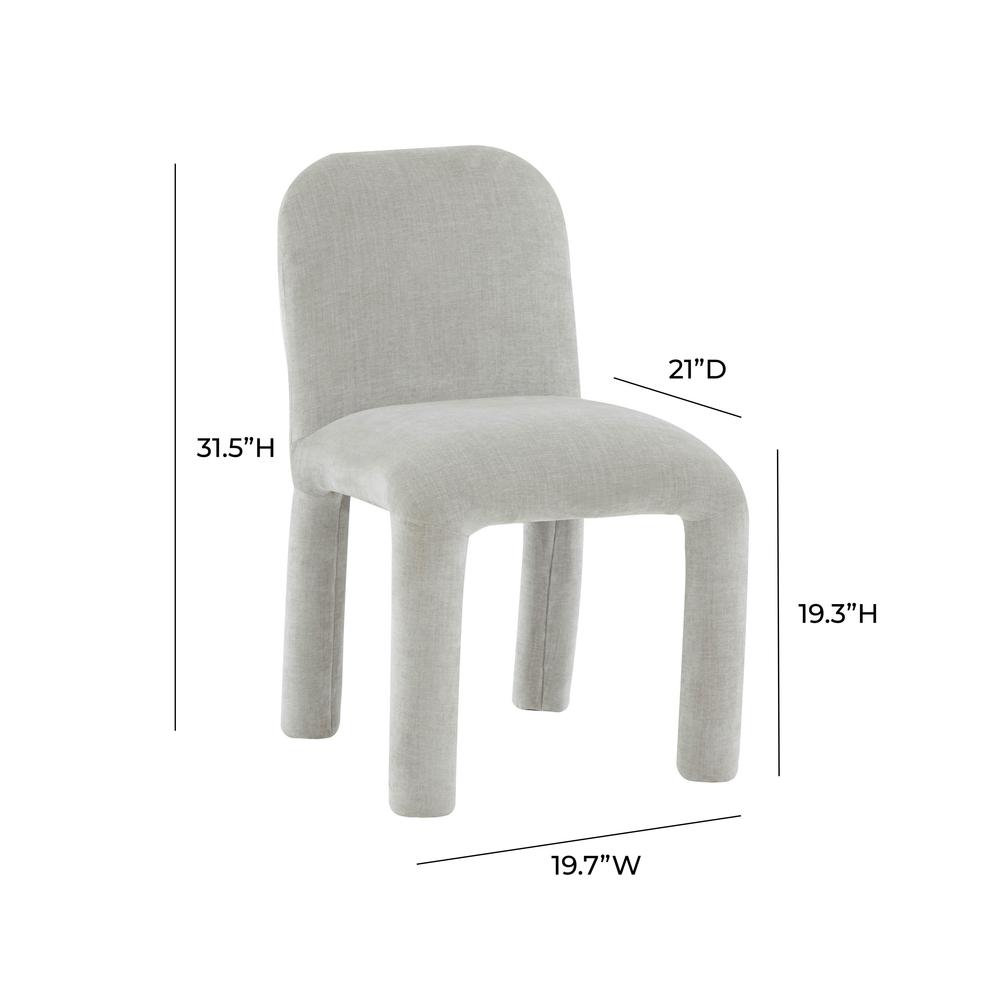 Georgia Light Grey Chenille Dining Chair. Picture 6