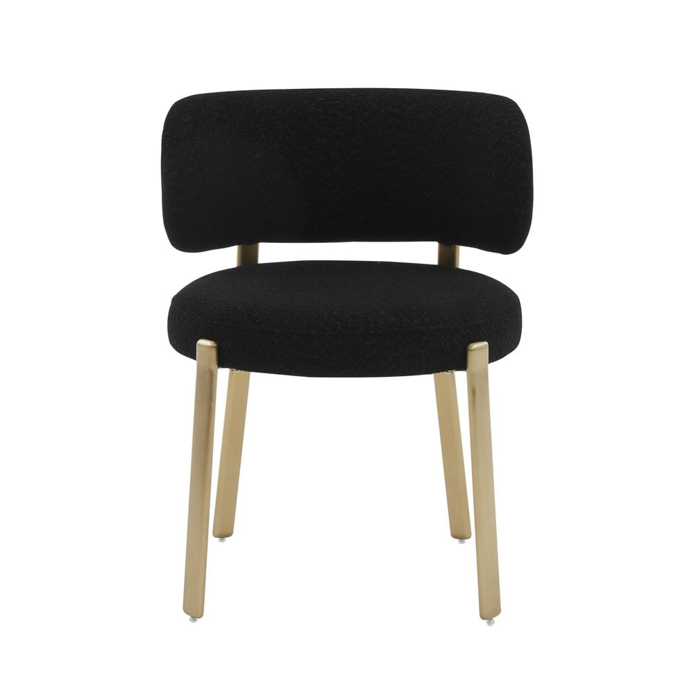 Elegant Black Boucle Dining Chair, Belen Kox. Picture 2