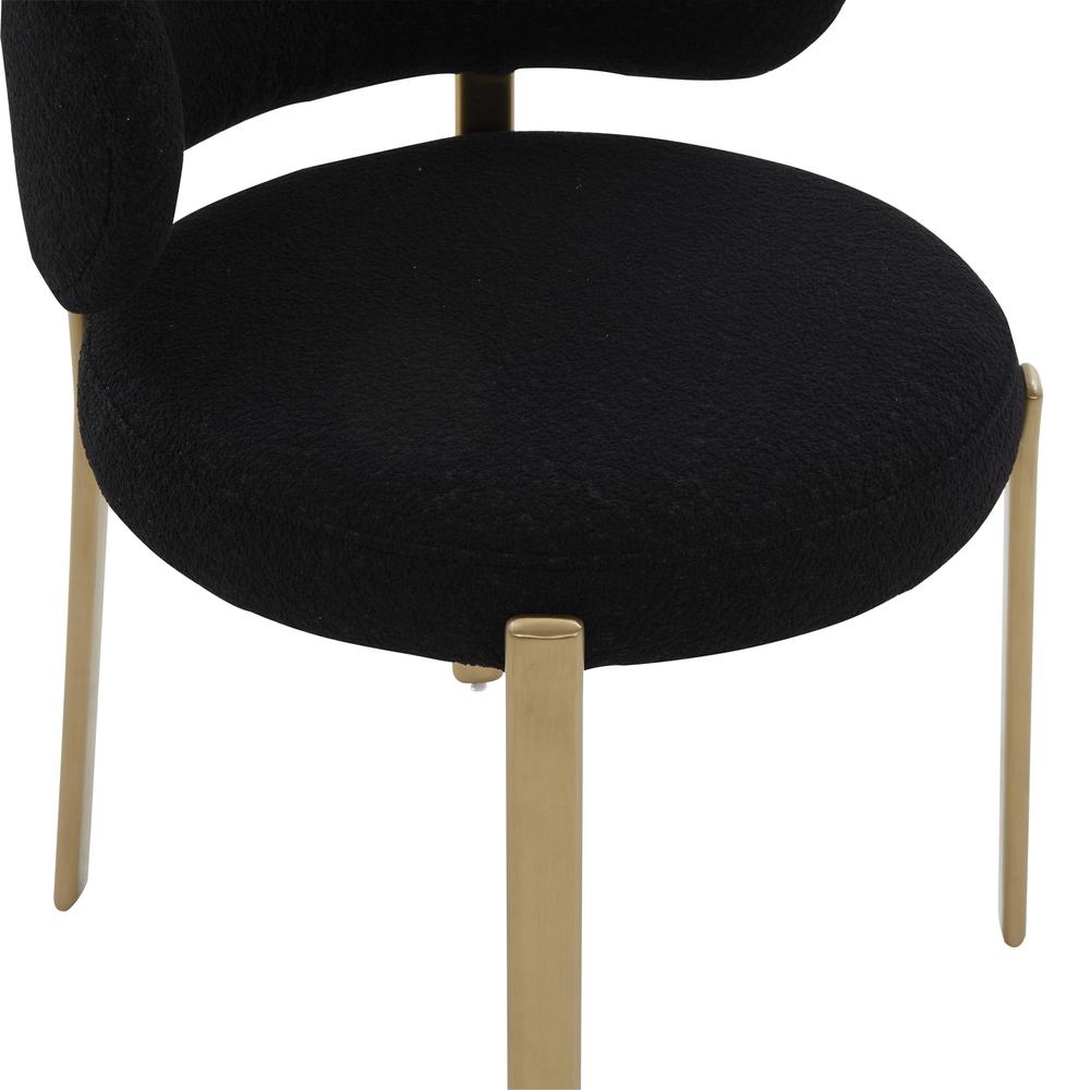 Margaret Black Boucle Dining Chair. Picture 4
