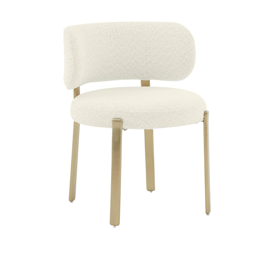 Sophisticated Cream Boucle Dining Chair, Belen Kox. Picture 1