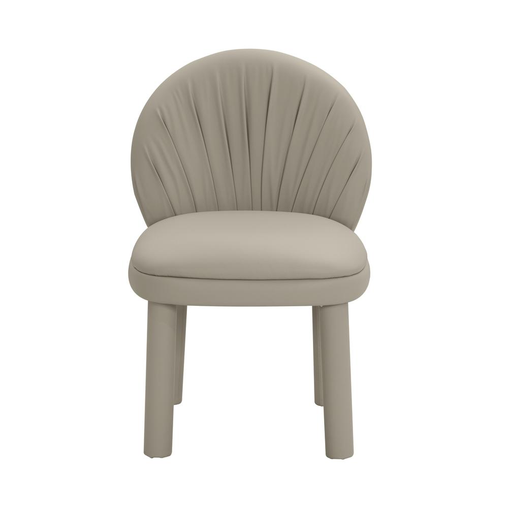 Aliyah Grey Vegan Leather Dining Chair. Picture 2