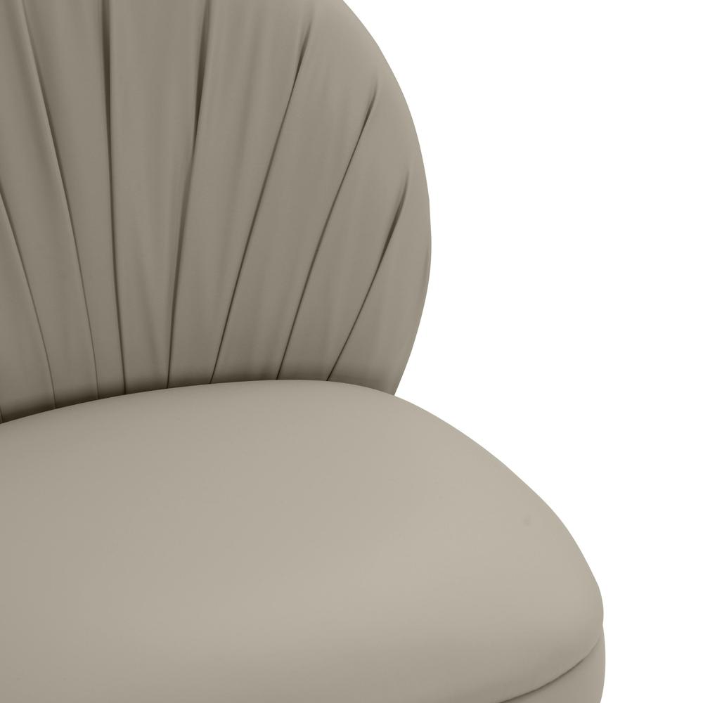 Aliyah Grey Vegan Leather Dining Chair. Picture 3