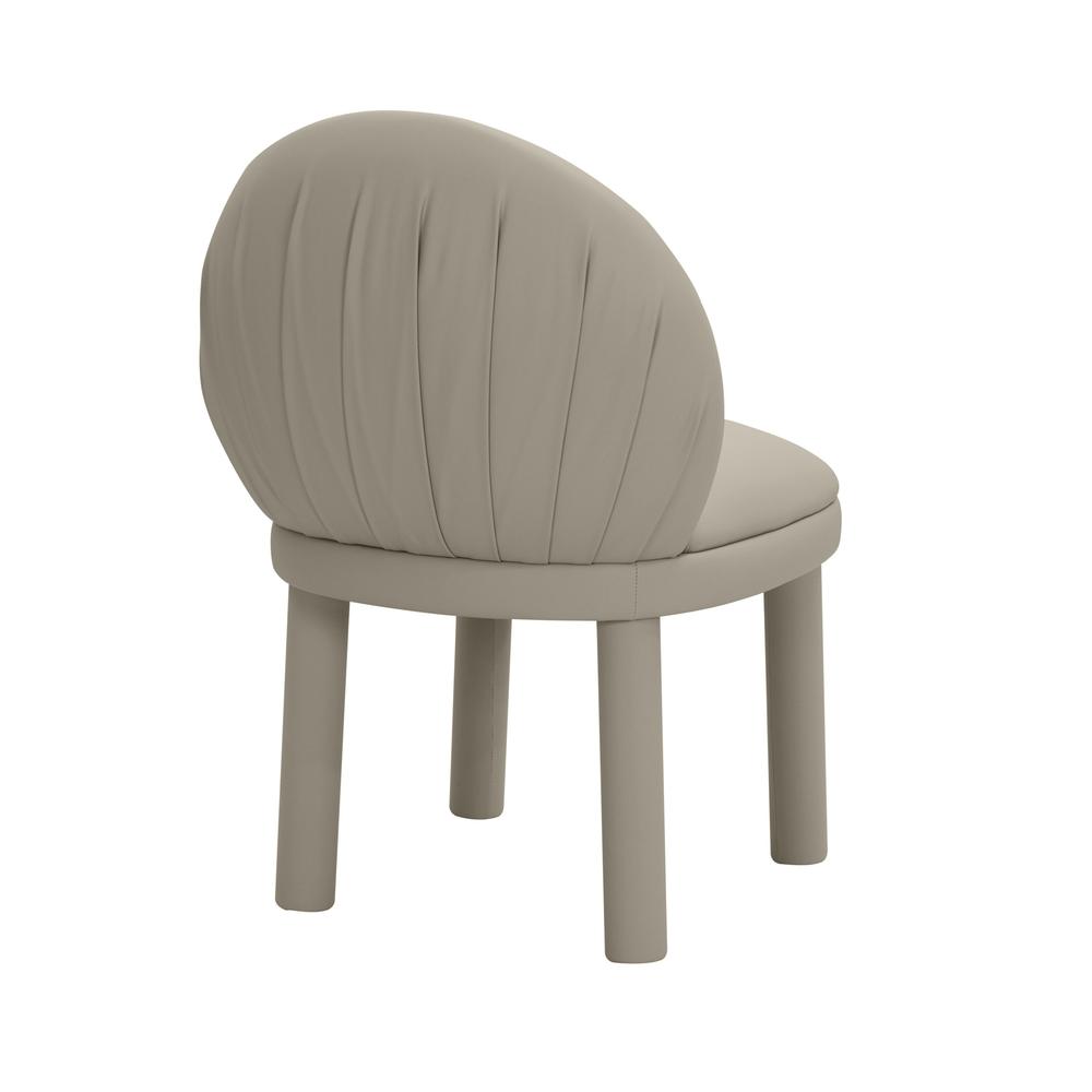 Aliyah Grey Vegan Leather Dining Chair. Picture 5