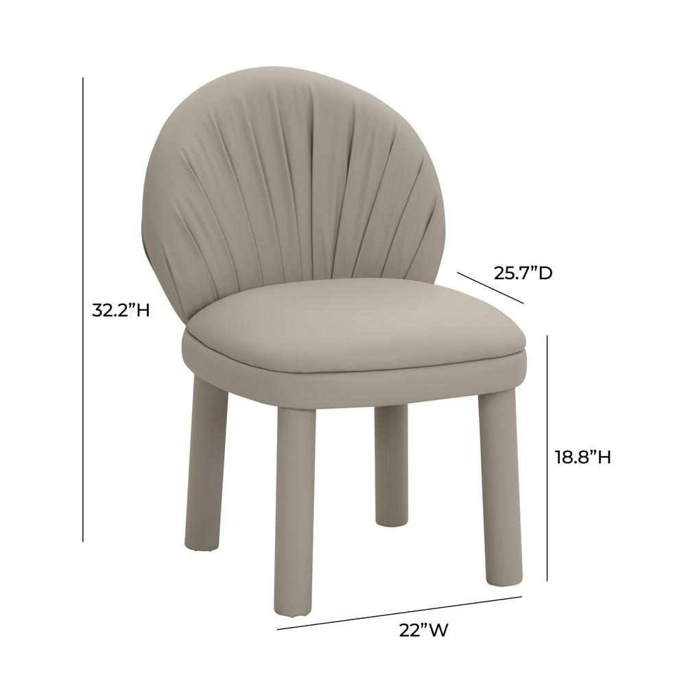 Aliyah Grey Vegan Leather Dining Chair. Picture 7