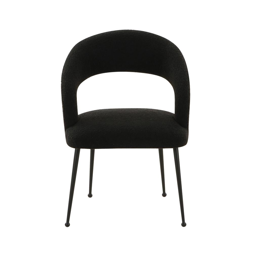 Rocco Black Boucle Dining Chair. Picture 2