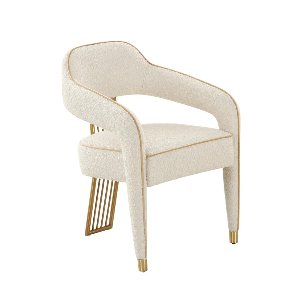 Cream Boucle Luxe Dining Chair, Belen Kox. Picture 1