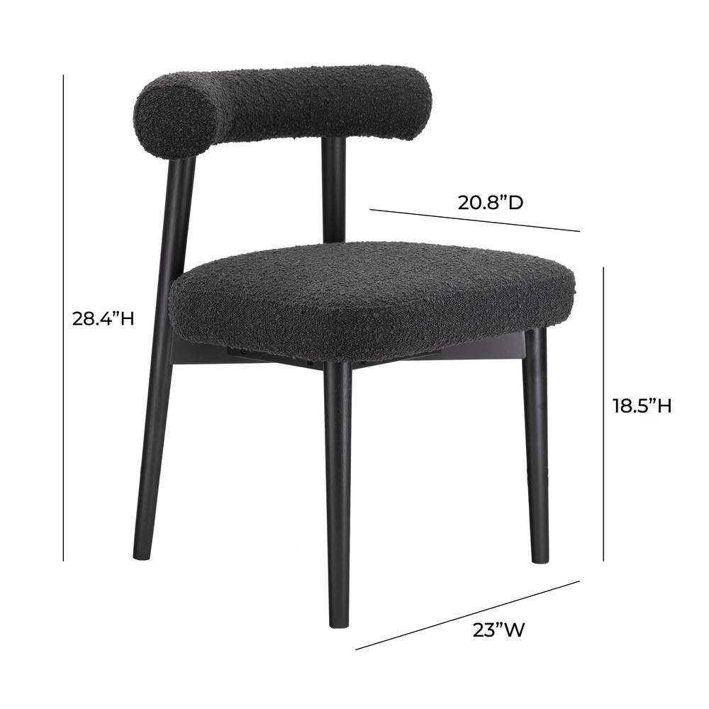 Spara Black Boucle Side Chair. Picture 5