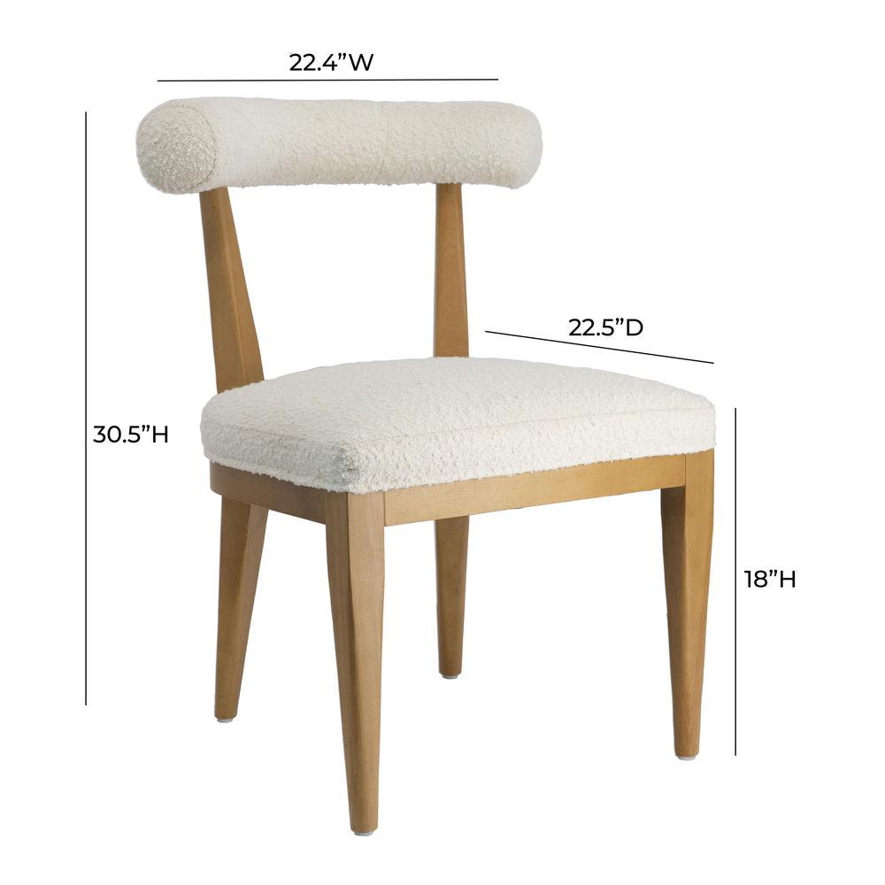Palla Cream Boucle Dining Chair. Picture 5