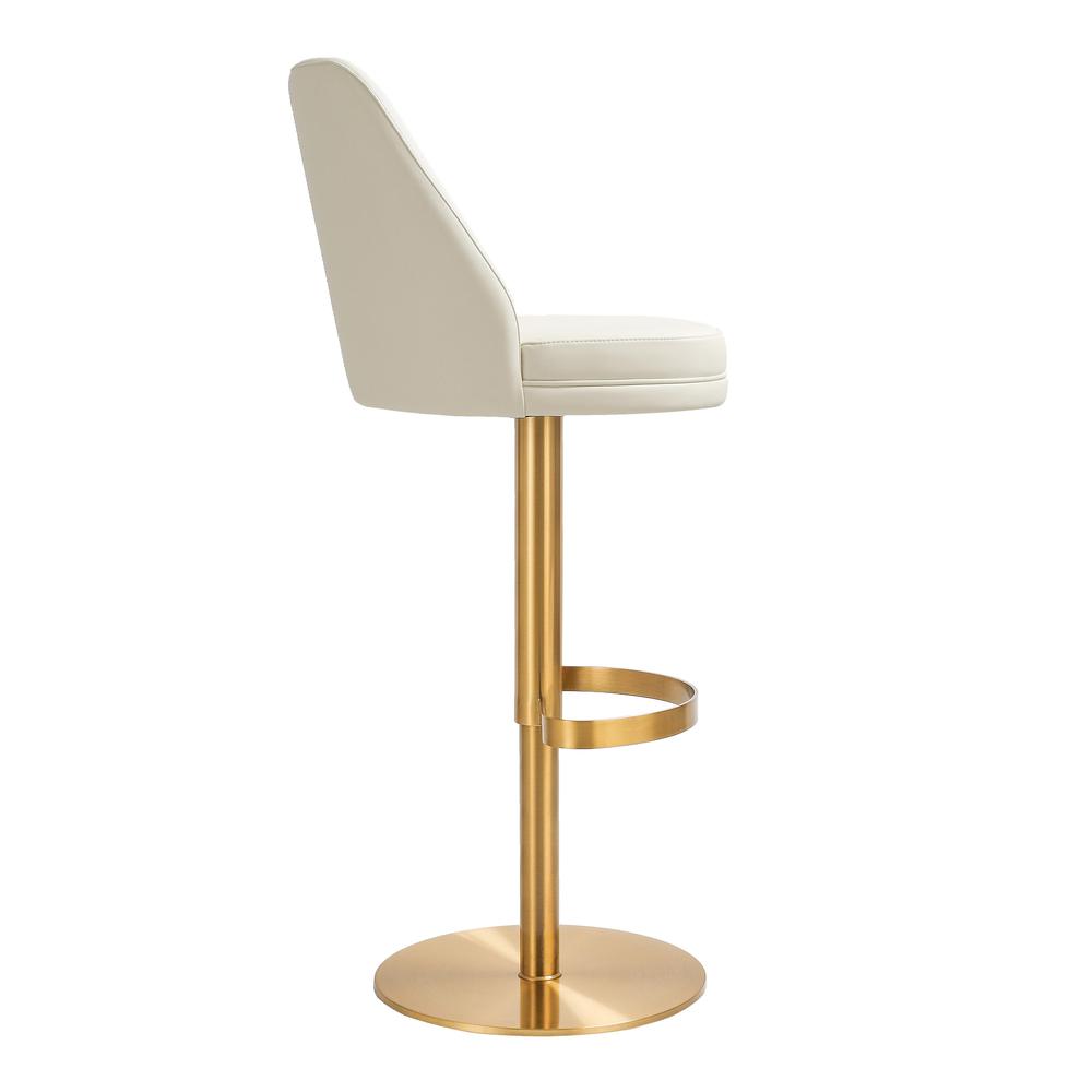 Maven Cream and Gold Adjustable Swivel Stool. Picture 3