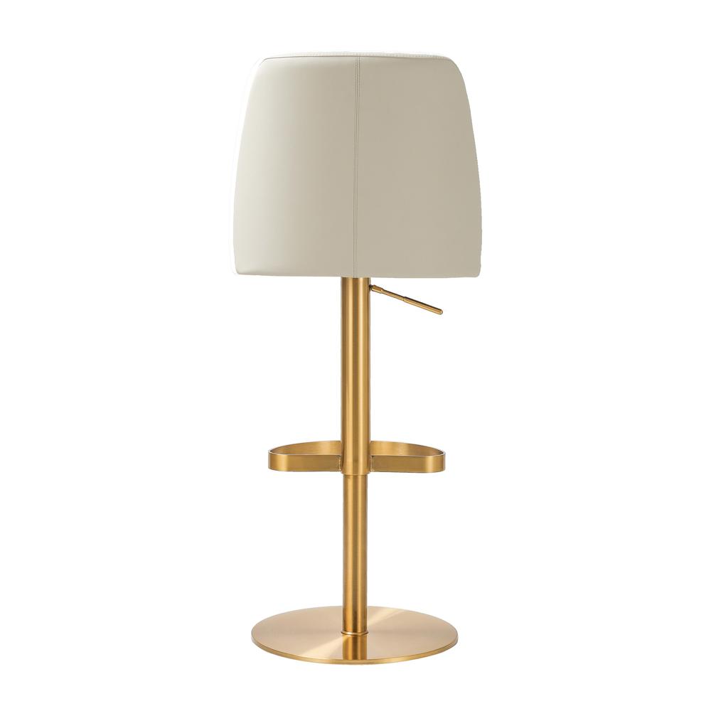 Maven Cream and Gold Adjustable Swivel Stool. Picture 4
