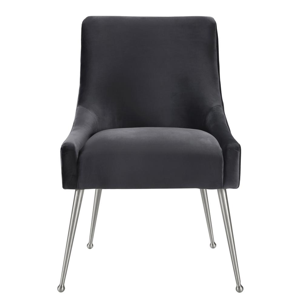 Luxurious Grey Velvet Dining Side Chair, Belen Kox. Picture 3