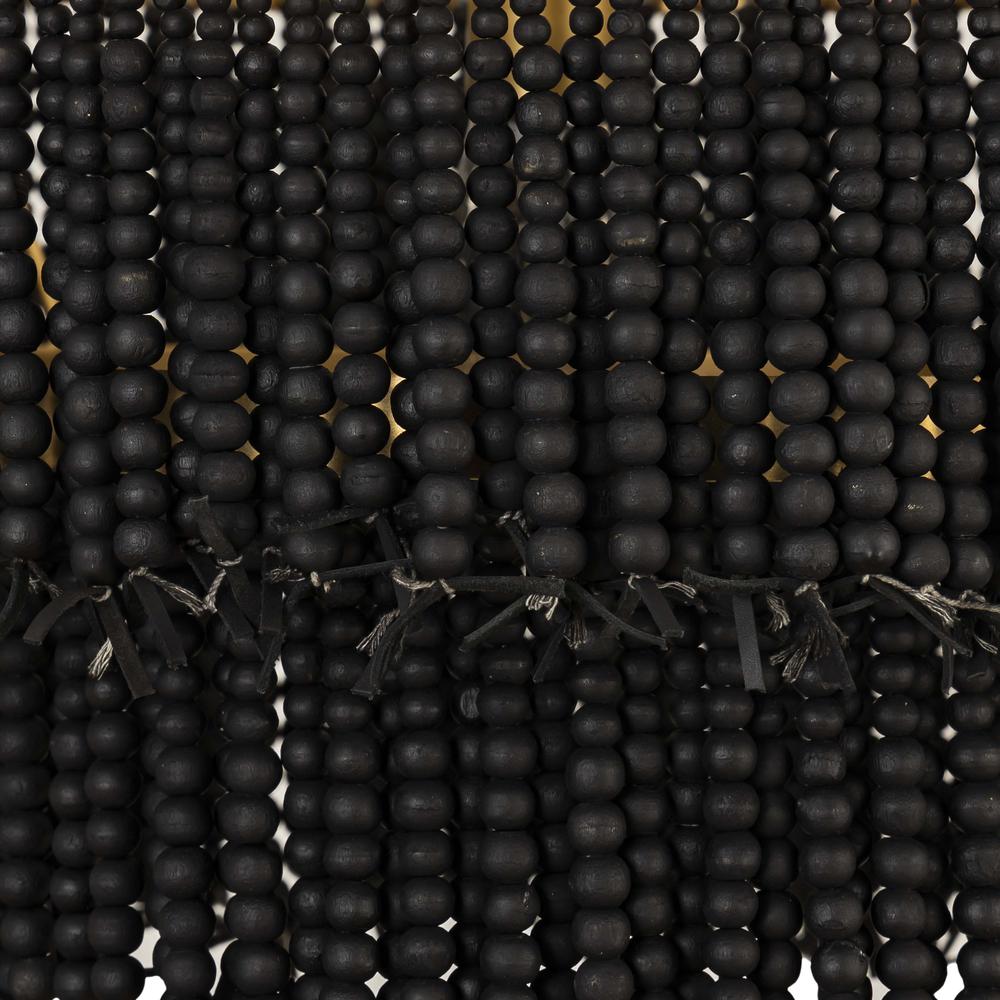 Krish Black Beaded Pendant. Picture 4