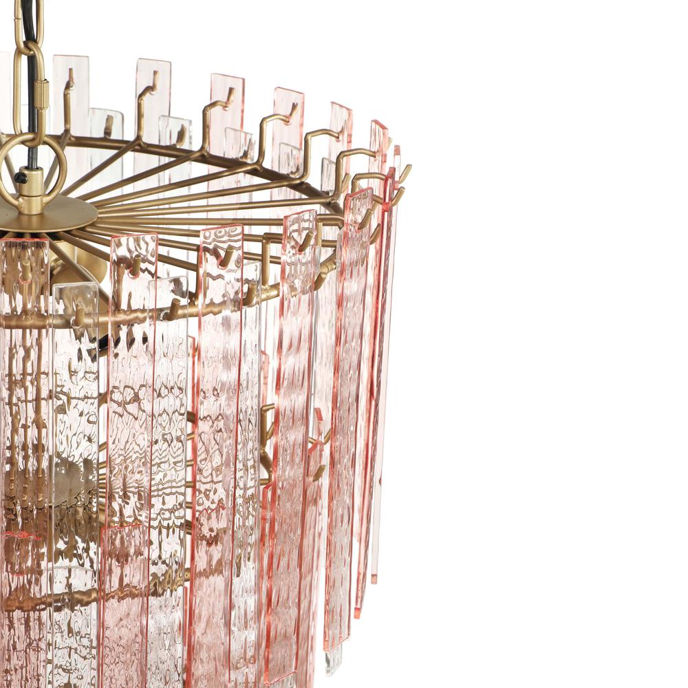 Hampshire Pink Acrylic 3-Tier Chandelier. Picture 4
