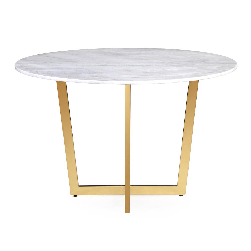 Maxim White Marble Dining Table. Picture 7