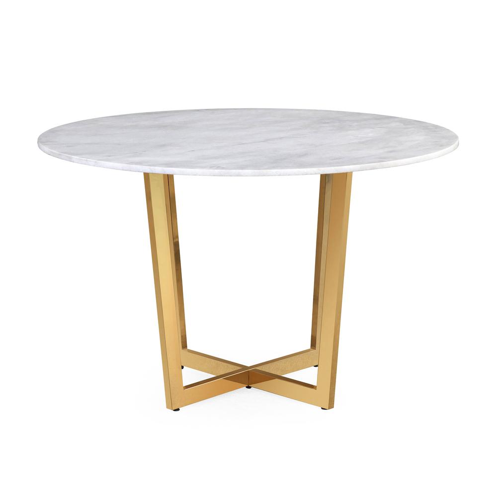 Maxim White Marble Dining Table. Picture 8