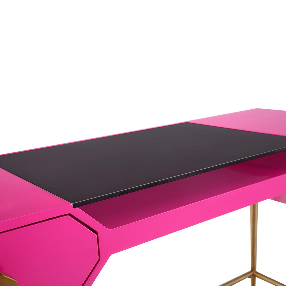 Bajo Pink Lacquer Desk. Picture 9