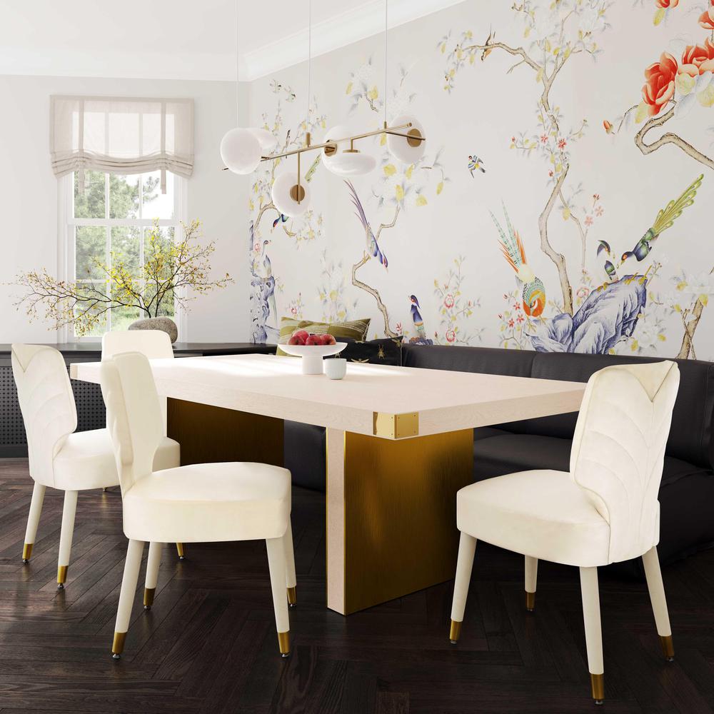 Selena Cream Ash Dining Table. Picture 9
