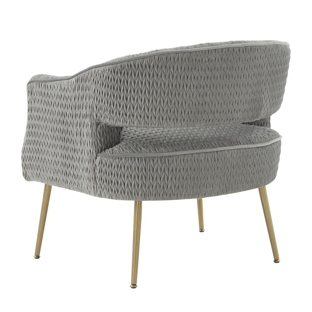 Diana Grey Velvet Accent Chair. Picture 7