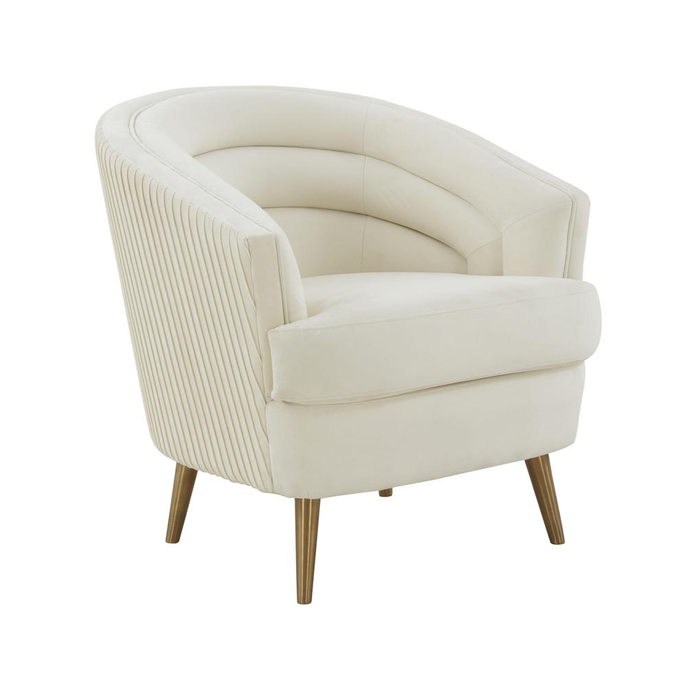Luxe Ruched Velvet Accent Chair, Belen Kox. Picture 1