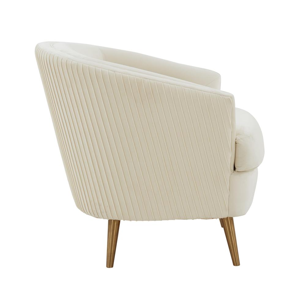 Jules Cream Velvet Accent Chair. Picture 3