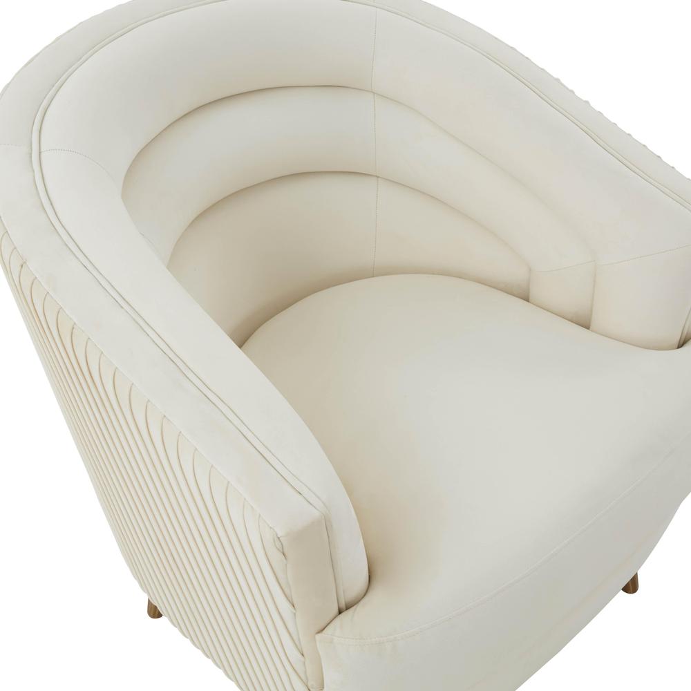 Jules Cream Velvet Accent Chair. Picture 5