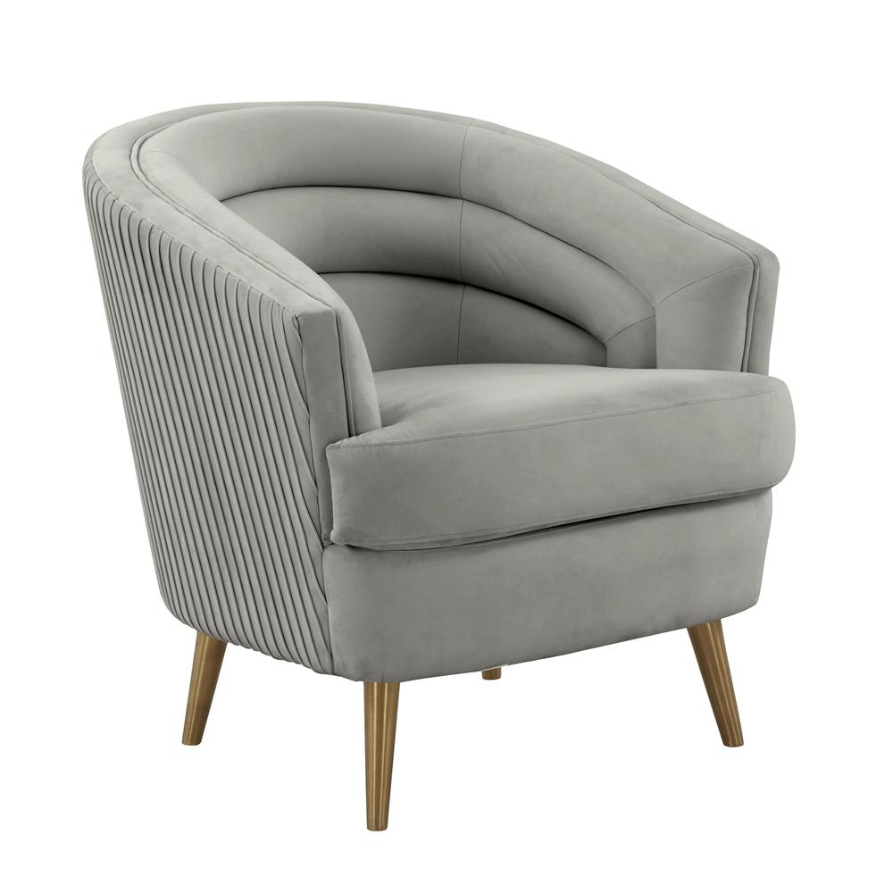 Graceful Ruched Velvet Accent Chair, Belen Kox. Picture 1