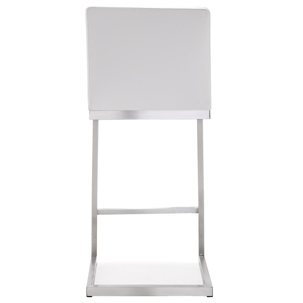 Parma White Stainless Steel Counter Stool - Set of 2. Picture 4