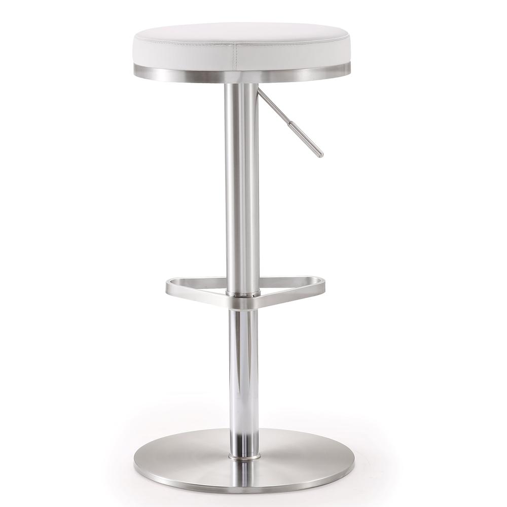 Fano White Steel Adjustable Barstool. Picture 3