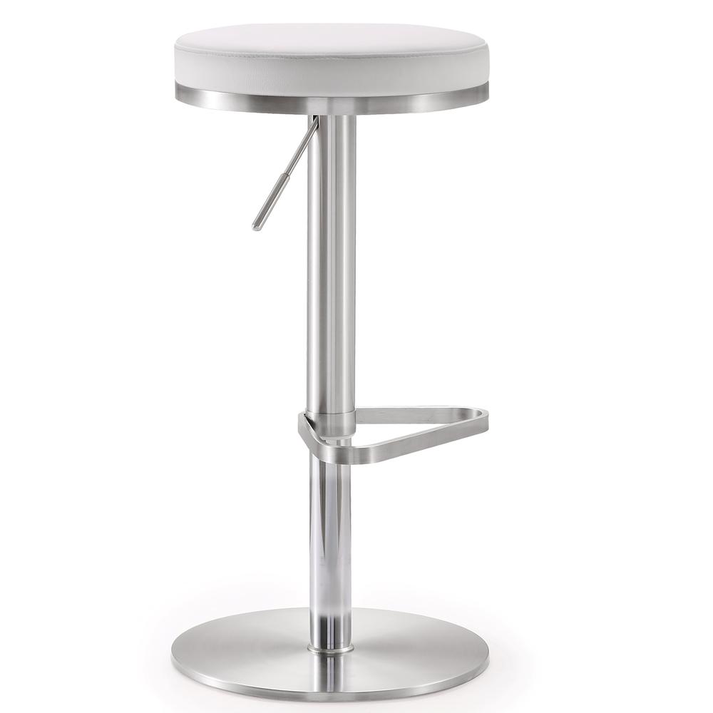 Fano White Steel Adjustable Barstool. Picture 4
