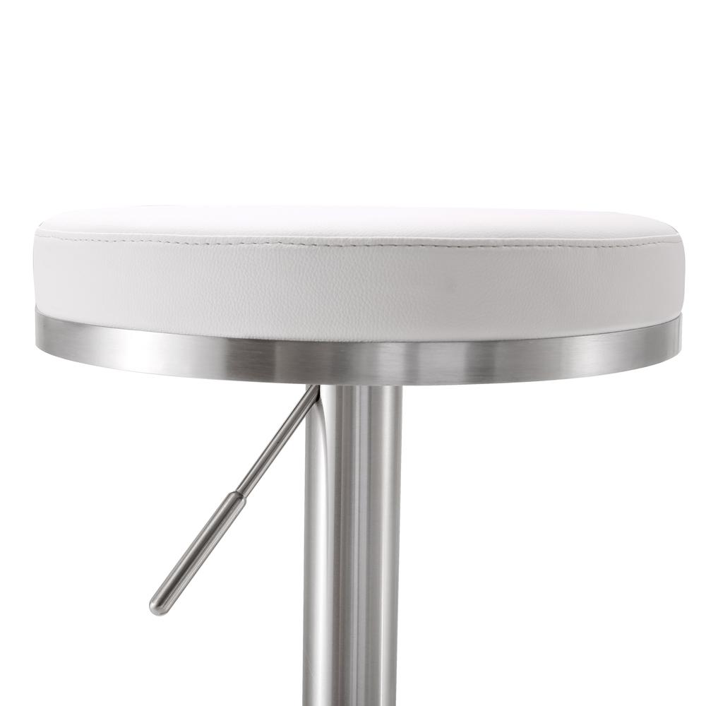 Fano White Steel Adjustable Barstool. Picture 7