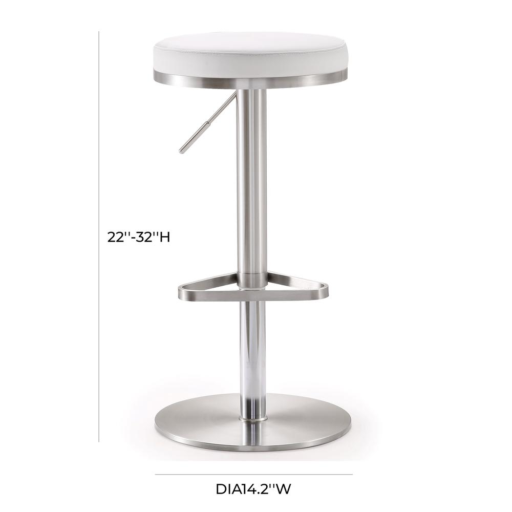 Fano White Steel Adjustable Barstool. Picture 9