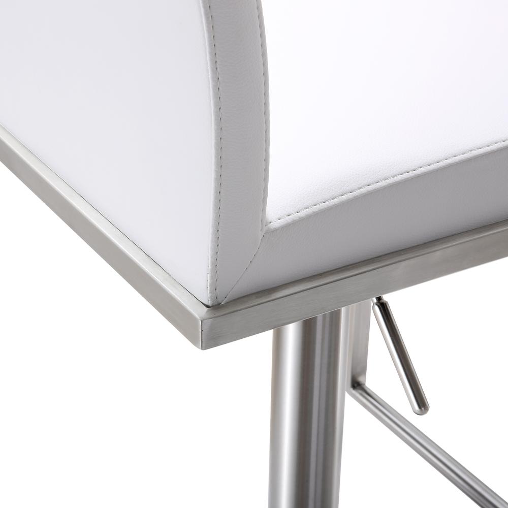 Amalfi White Steel Adjustable Barstool. Picture 6