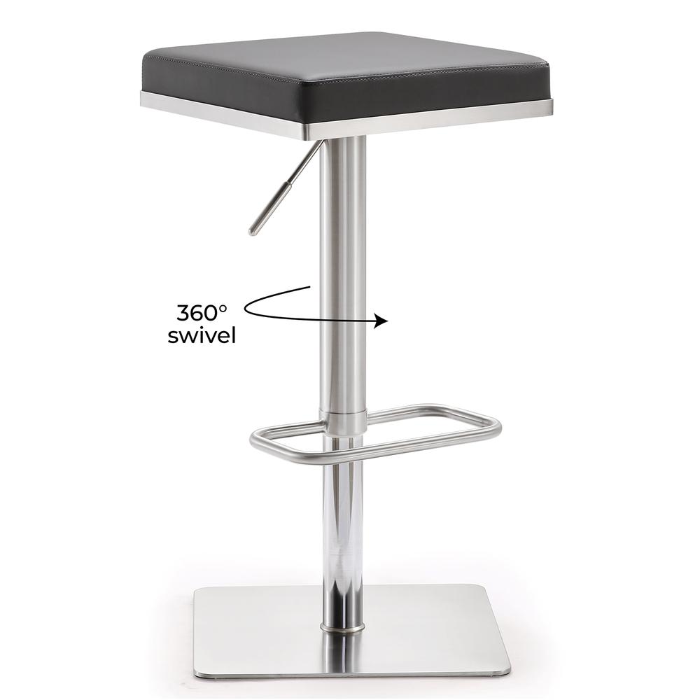 Bari Grey Steel Adjustable Barstool. Picture 9