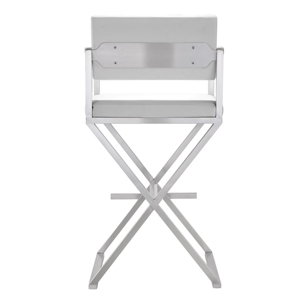 Director White Steel Barstool. Picture 4
