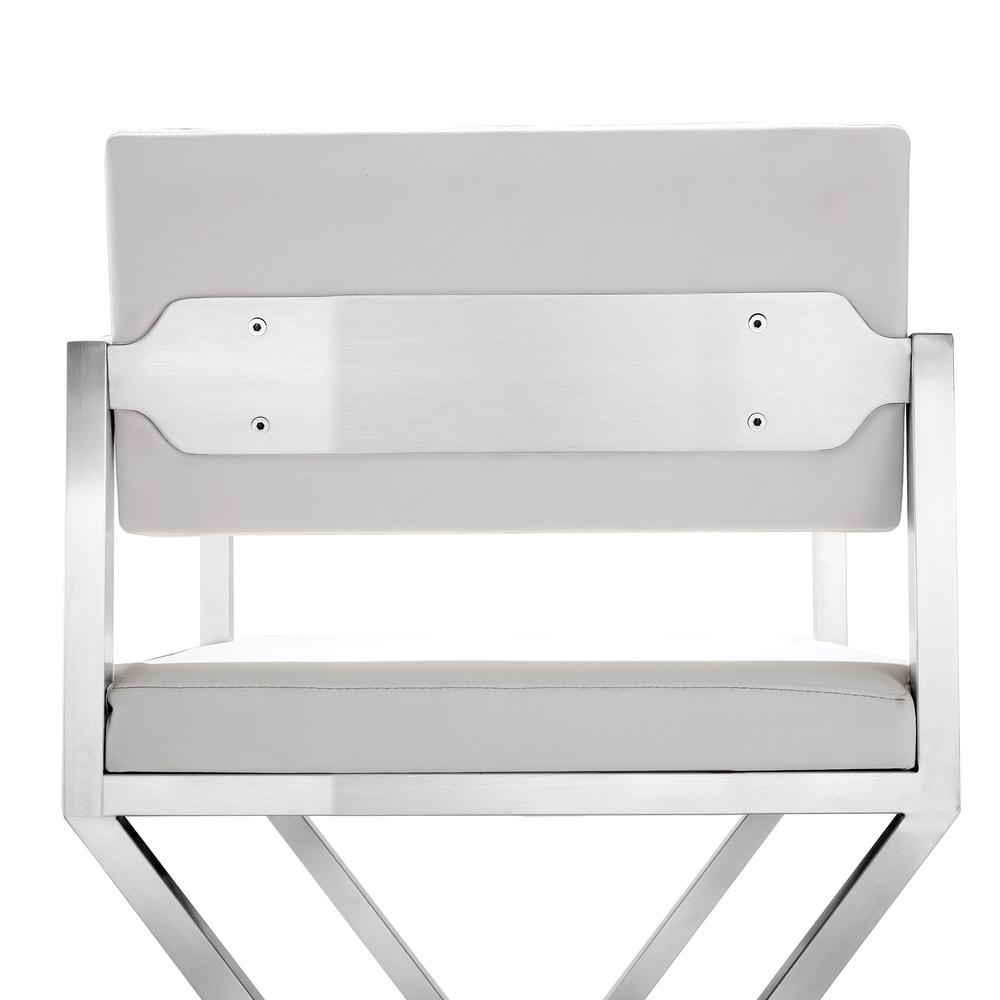 Director White Steel Barstool. Picture 7