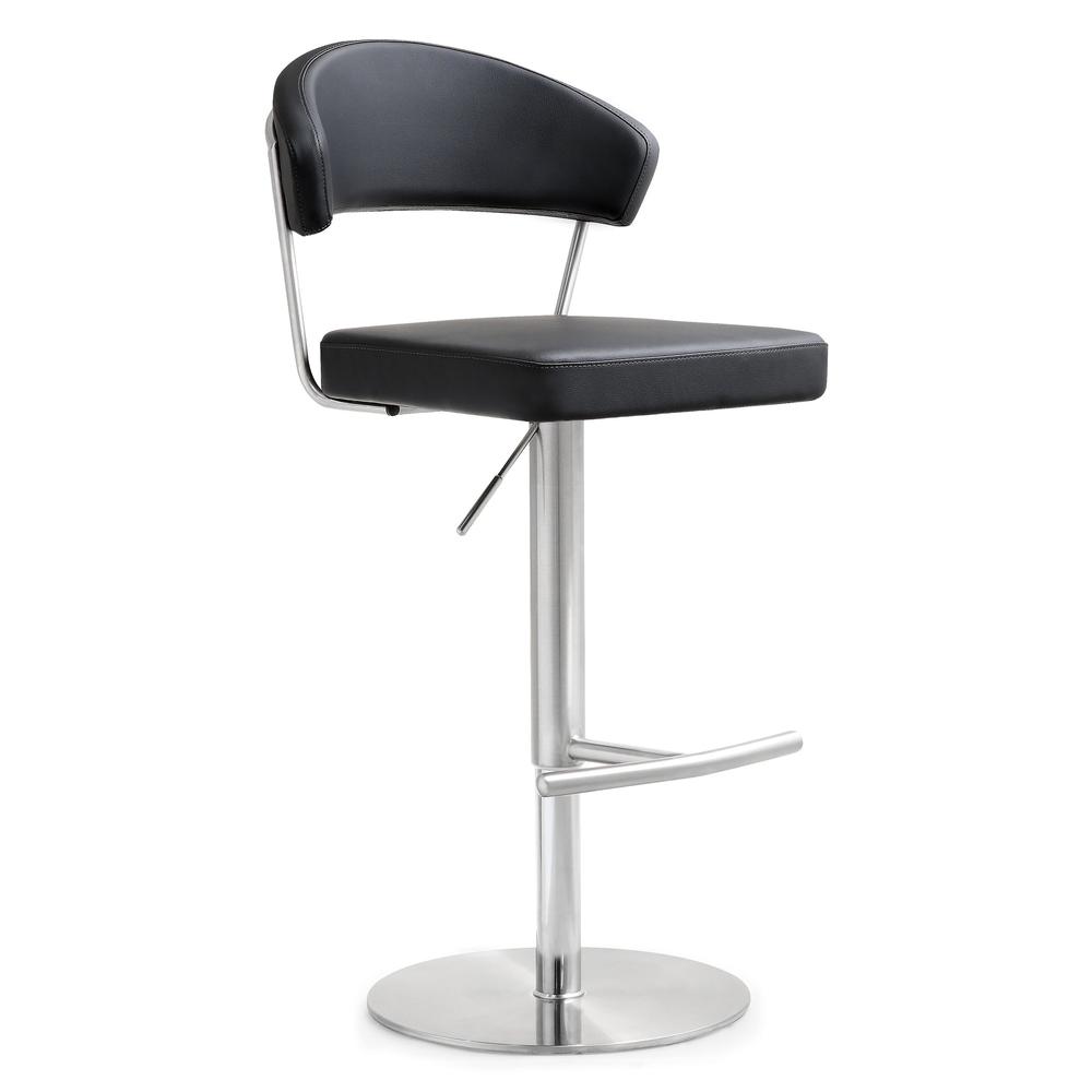 Cosmo Black Steel Barstool. Picture 1