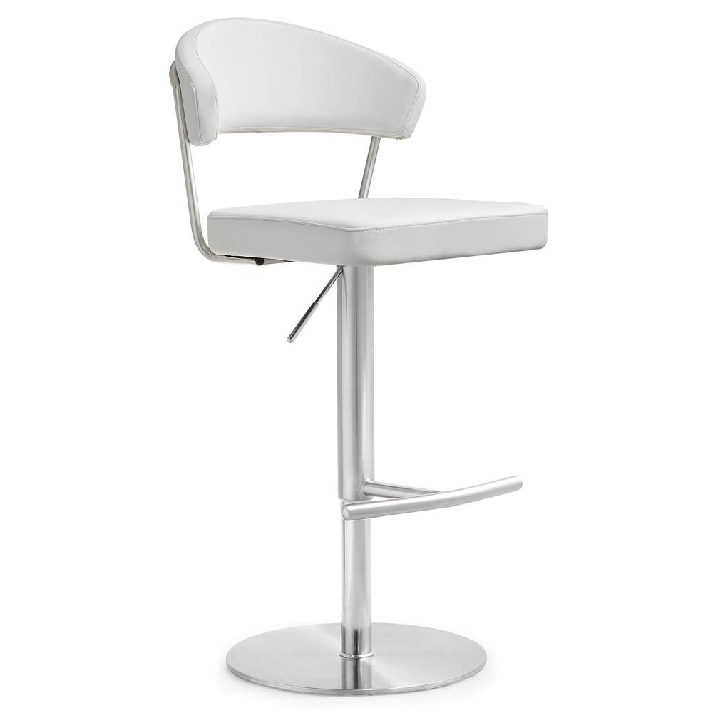 Cosmo White Steel Barstool. Picture 1
