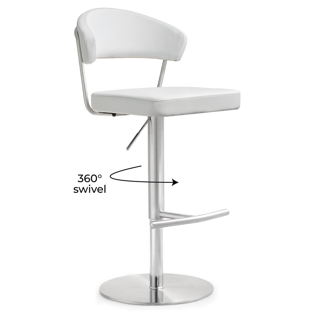 Cosmo White Steel Barstool. Picture 10