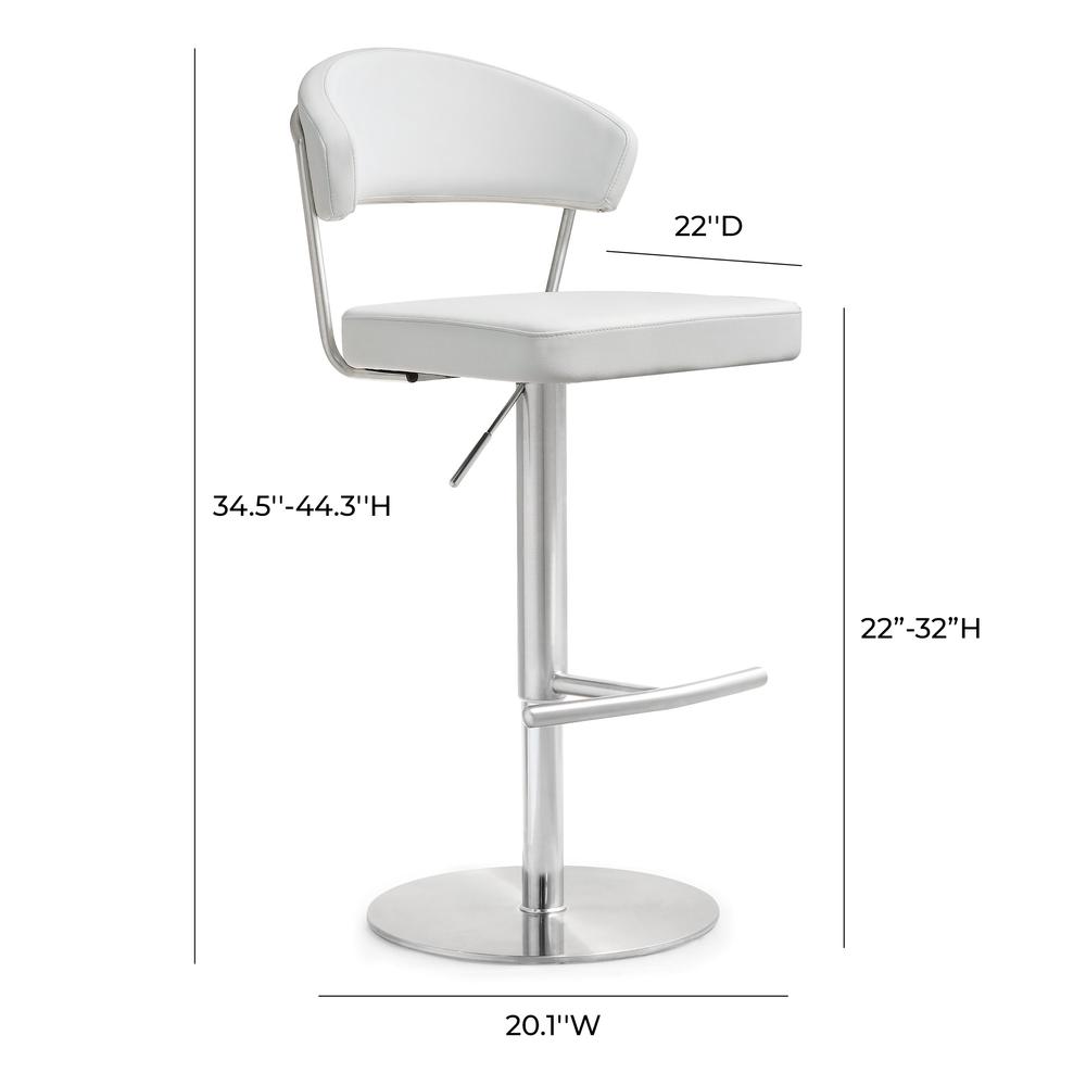 Cosmo White Steel Barstool. Picture 9