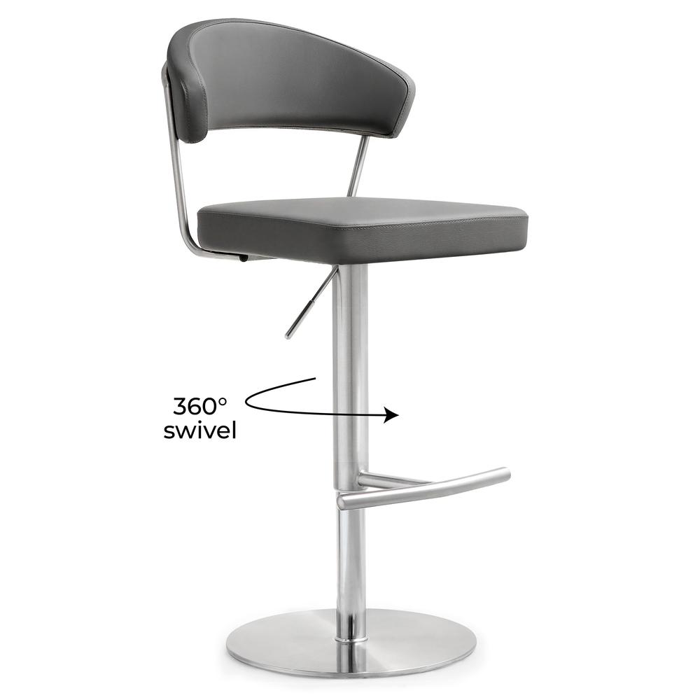 Cosmo Grey Steel Barstool. Picture 10