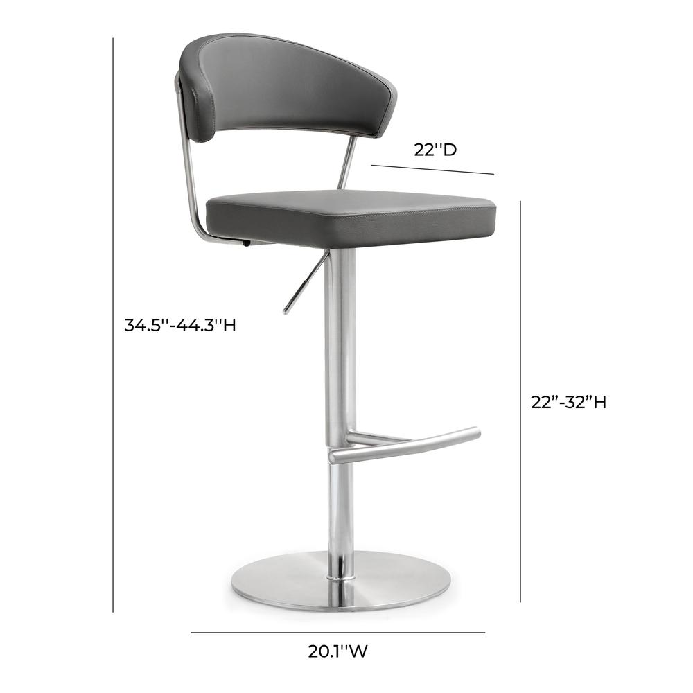 Cosmo Grey Steel Barstool. Picture 9